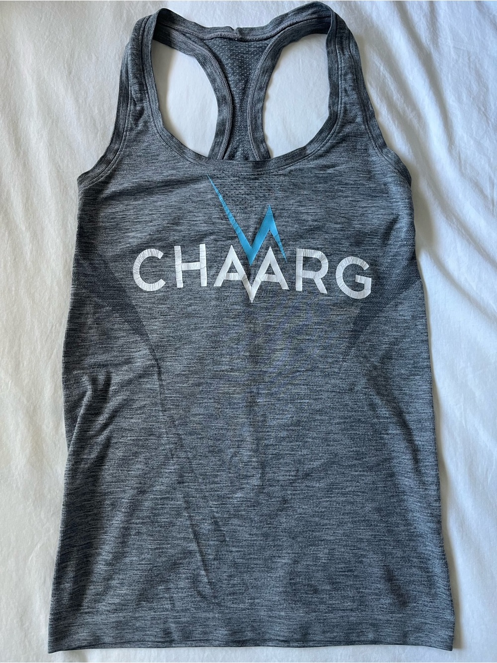 CHAARG VSX sport racer back tank - grey - size Medium